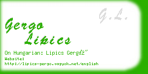 gergo lipics business card